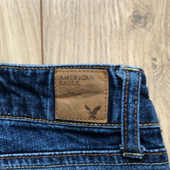 Women’s American Eagle Outfitters Stretch Straight Blue Denim Jeans size 8 short - Picture 12 of 14